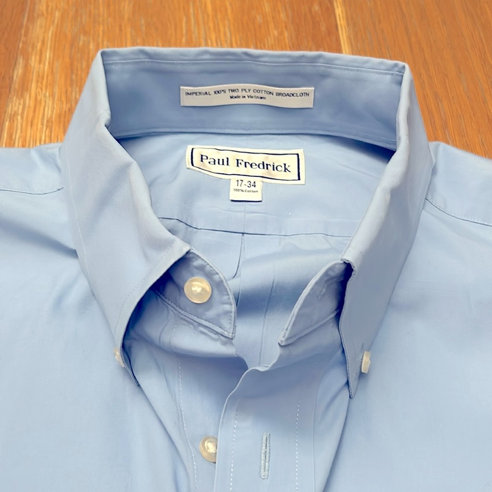 Paul Fredrick baby blue button down